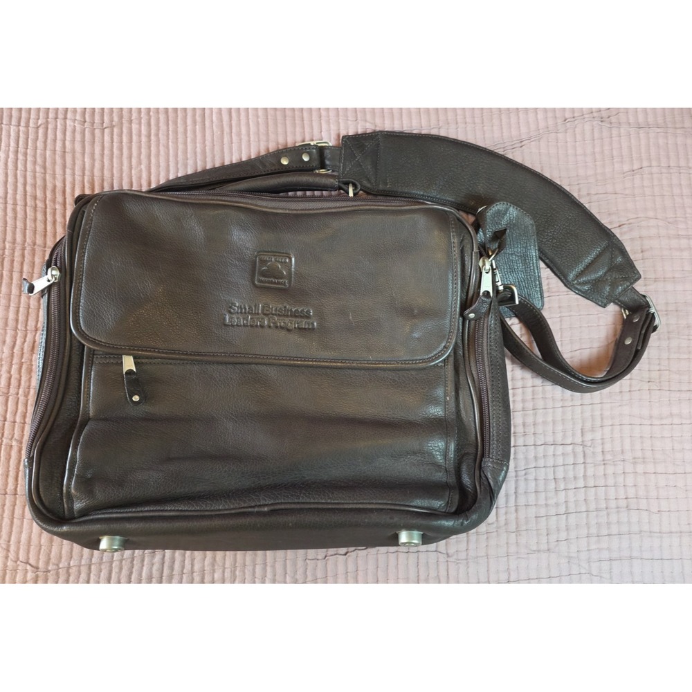 Canyon Outback Leather Goods Laptop Bag Brown State Farm Insurance